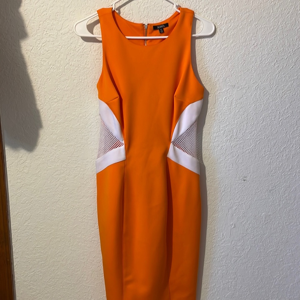 Neon orange XOXO dress